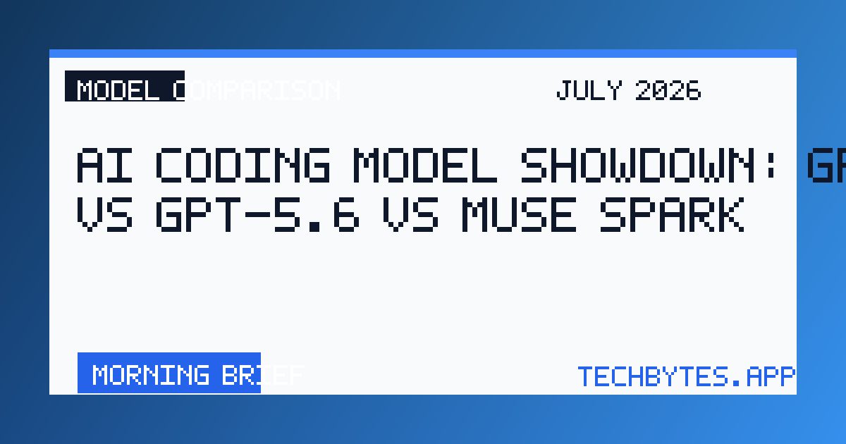 AI Coding Model Showdown (July 2026): Grok 4.5 vs GPT-5.6 vs Muse Spark 1.1