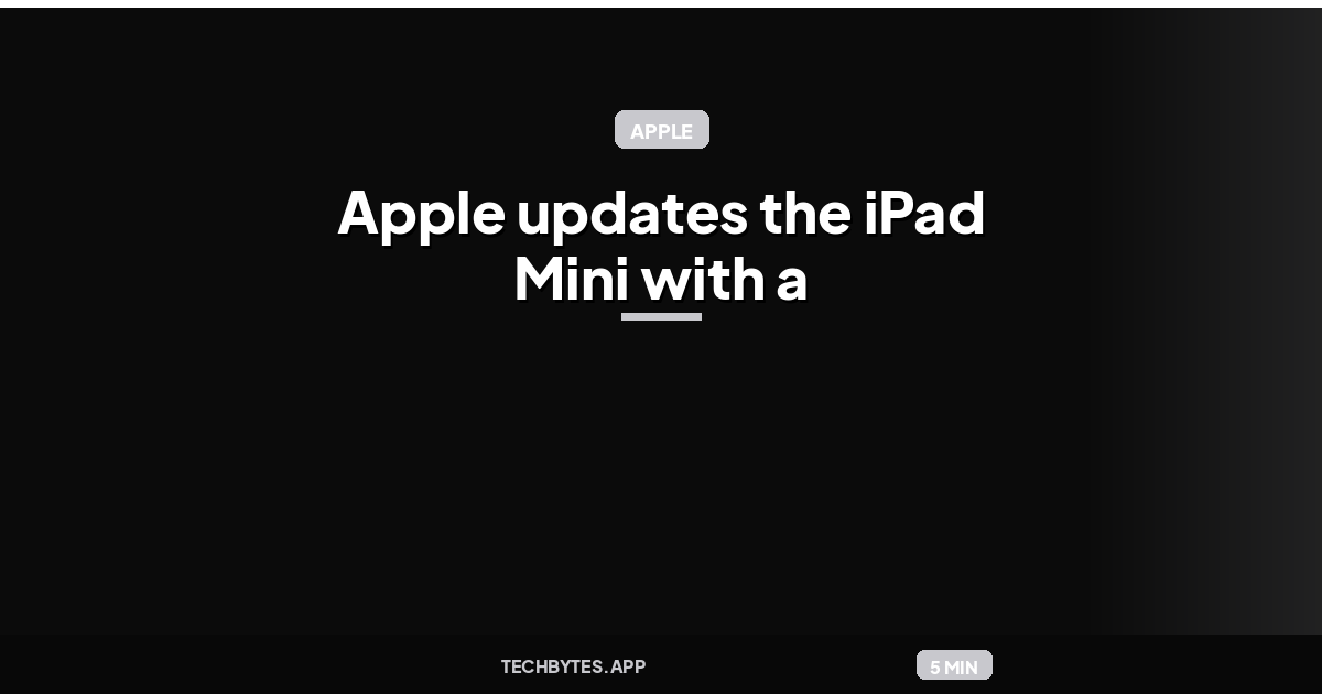 Apple updates the iPad Mini with a larger OLED display