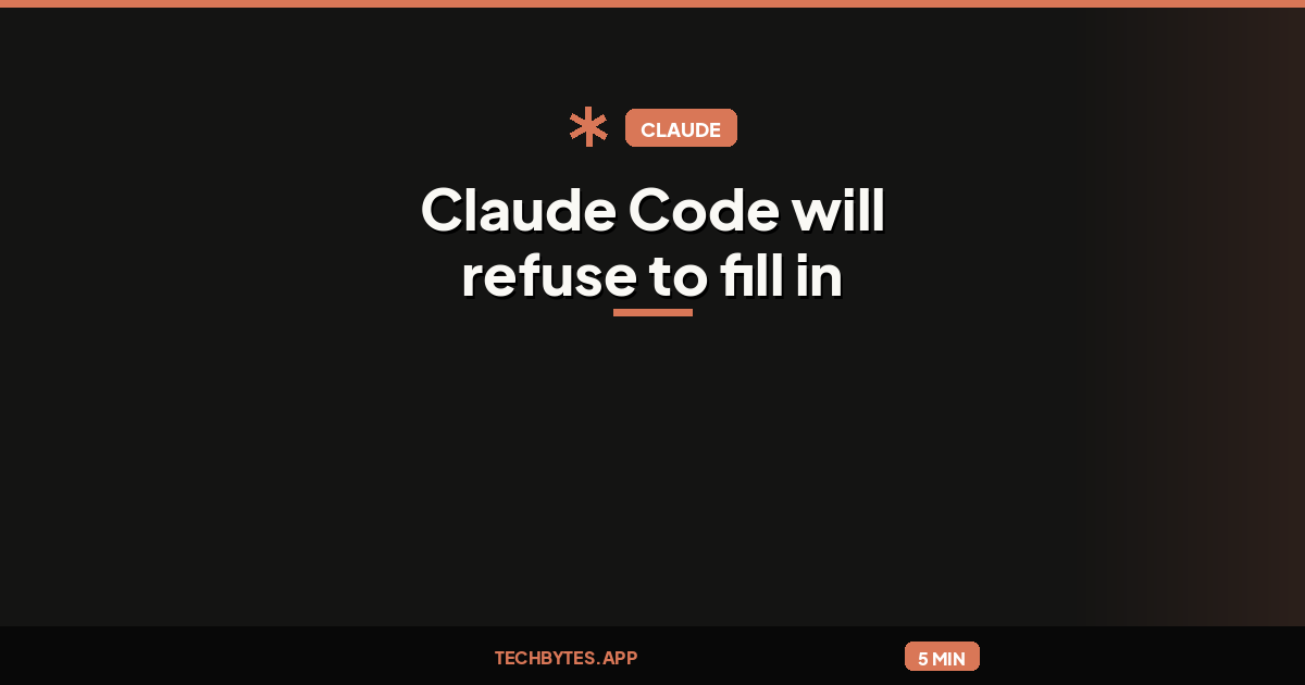 Claude Code will refuse to fill in passwords or use a password manager