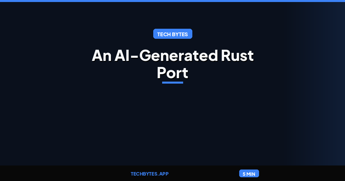Cloudflare and VoidZero Introduce tsrs: An AI-Generated Rust Port