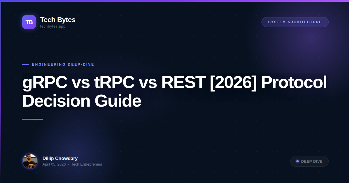 gRPC vs tRPC vs REST [2026] Protocol Decision Guide