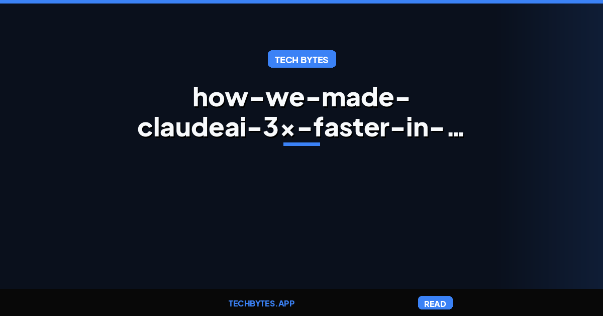 How we made claude.ai 3x faster in two weeks