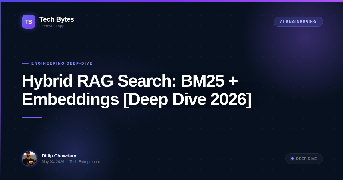 Hybrid RAG Search: BM25 + Embeddings [Deep Dive 2026]