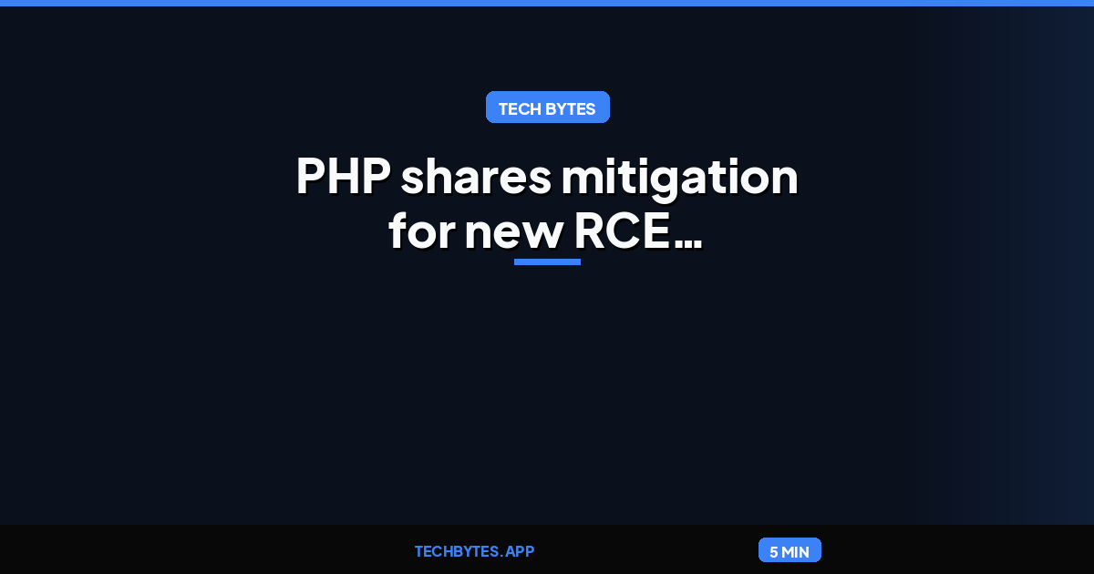 PHP shares mitigation for new RCE vulnerability with no patch