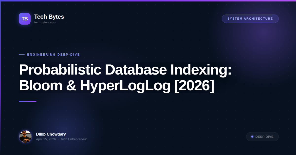 Probabilistic Database Indexing: Bloom & HyperLogLog [2026]