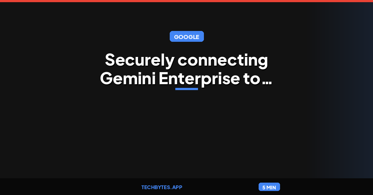 Securely connecting Gemini Enterprise to Snowflake data