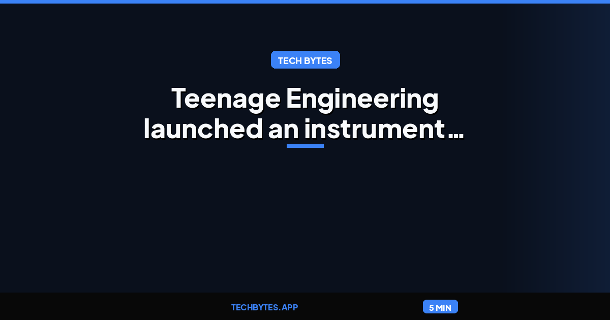 Teenage Engineering launched an instrument amp with a ton of built-in