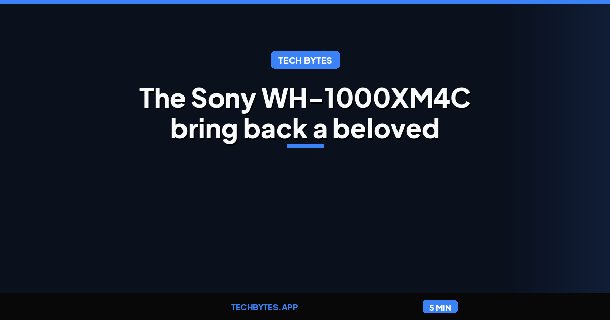The Sony WH-1000XM4C bring back a beloved headphone design