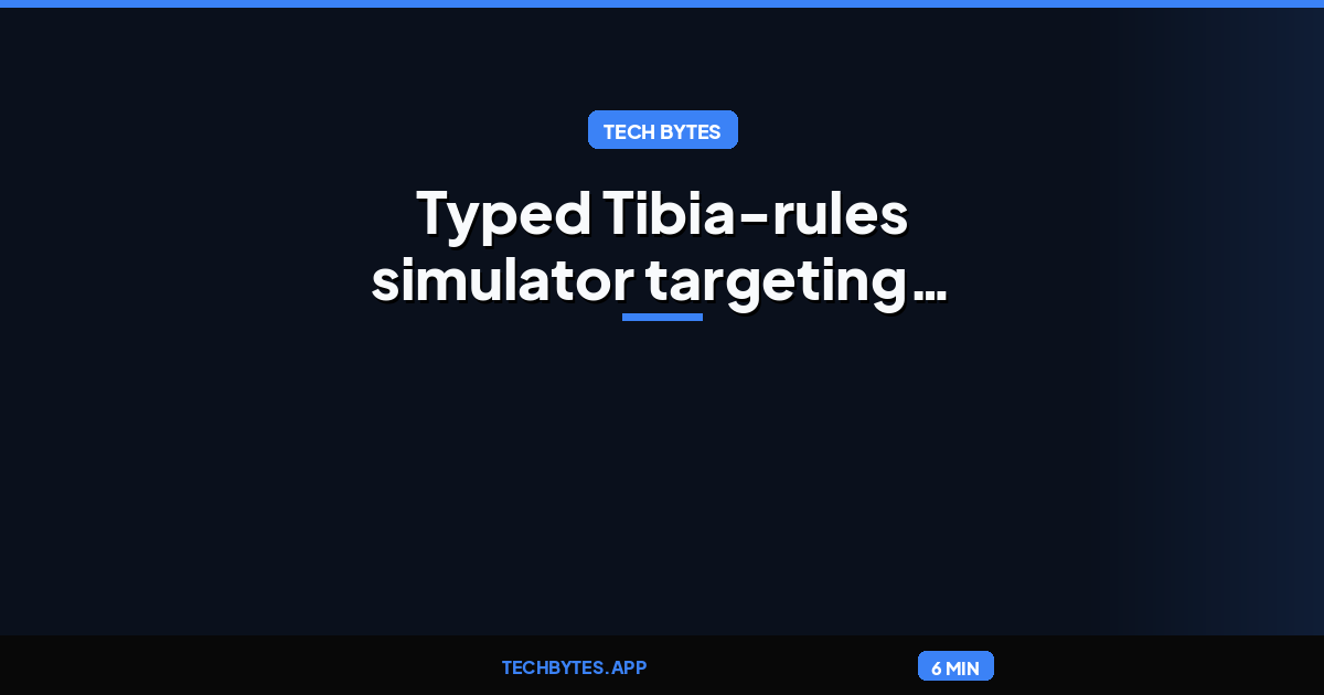 Typed Tibia-rules simulator targeting WGSL for the OT Agent Arena benchmark